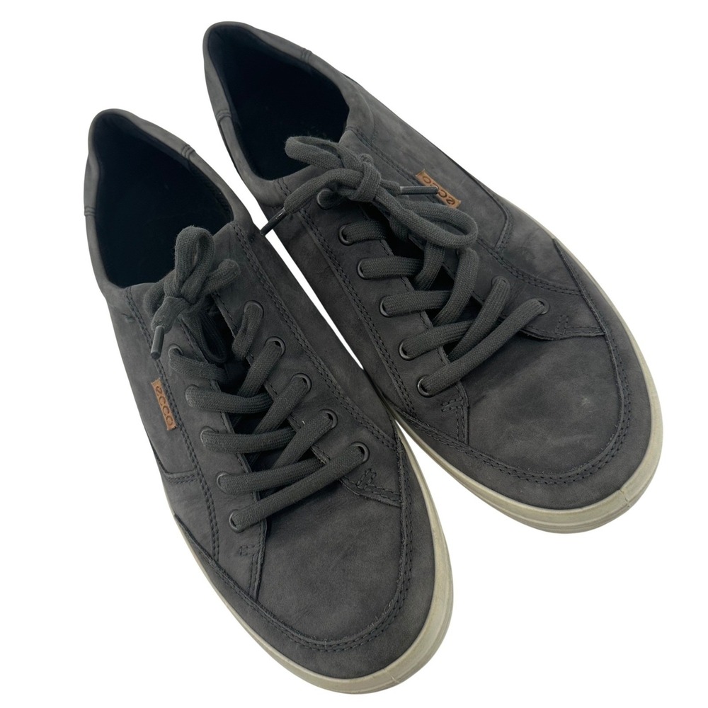 ECCO  Sneaker Mens 12 Grey Nubuck Leather Low Top Lace Up